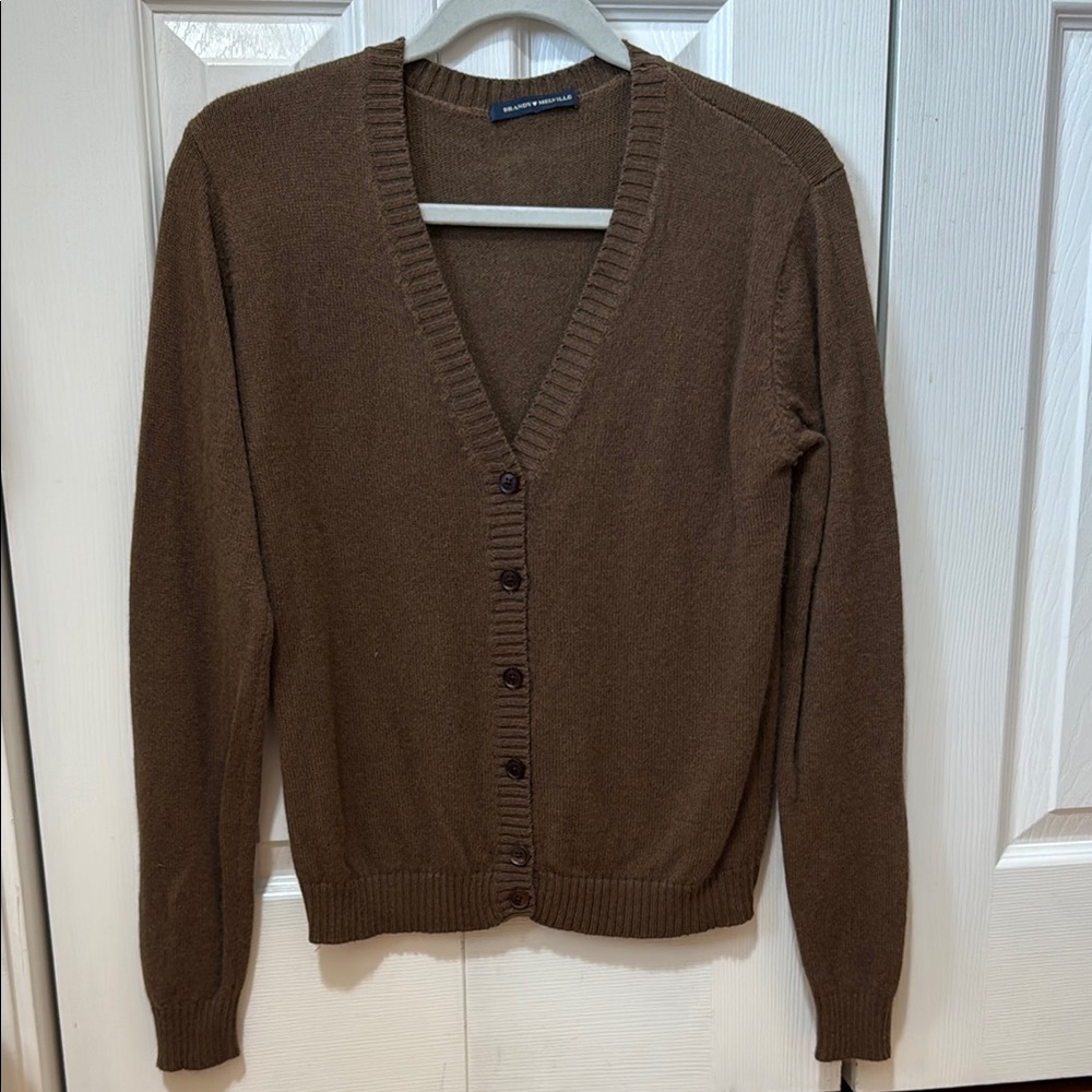 Brandy Melville Women’s Brown Button-Up Cardigan